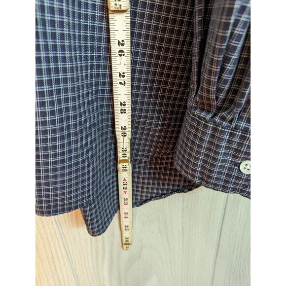 Polo Ralph Lauren Shirt Men 2XL Blue Plaid Button Down Lowell Sport Blue Pony - Picture 5 of 5